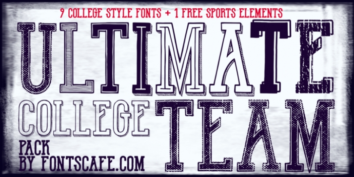 Ultimate College Team font preview