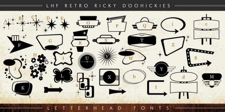 LHF Retro Ricky Doohickies font preview