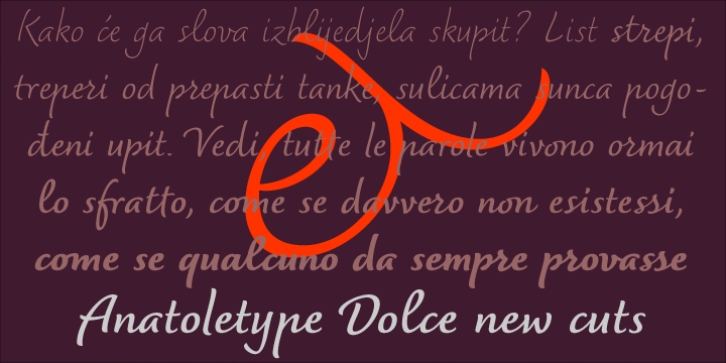 Dolce font preview