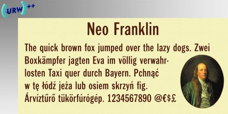 Neo Franklin font preview