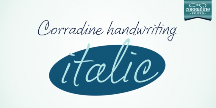 Corradine Handwriting Italic font preview