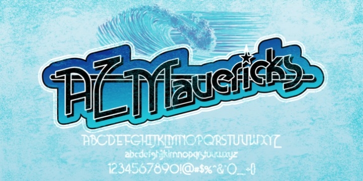 AZ Mavericks font preview