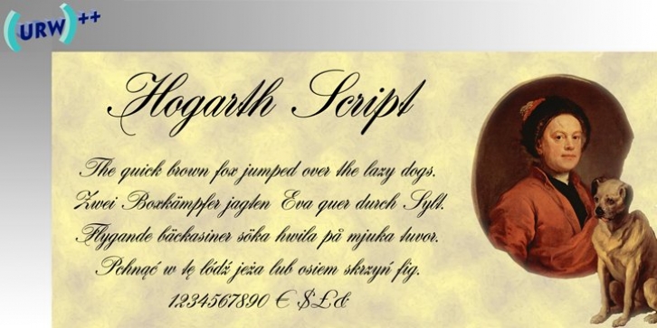 Hogarth Script font preview