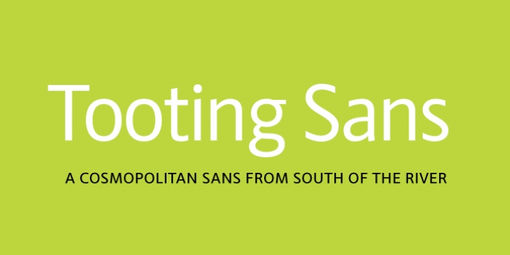 Tooting Sans font preview