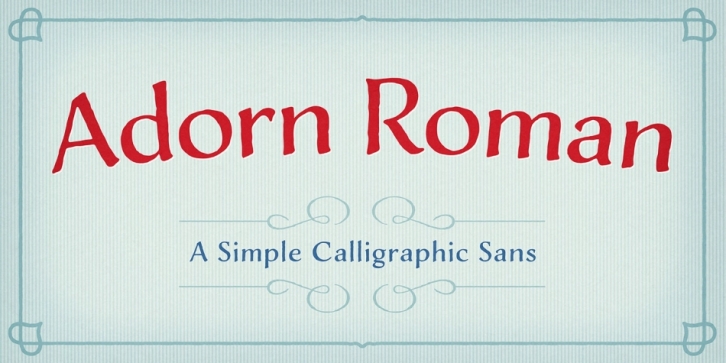 Adorn Roman font preview
