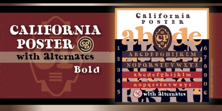California Poster SG font preview