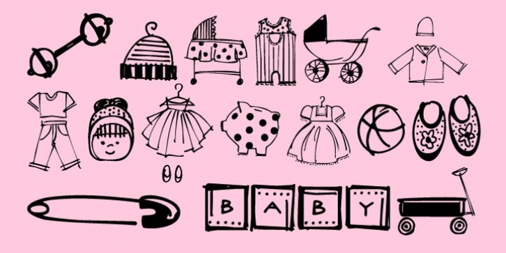 Baby Doodles font preview