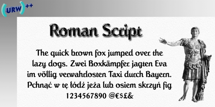 Roman Script font preview