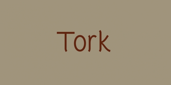 Tork font preview