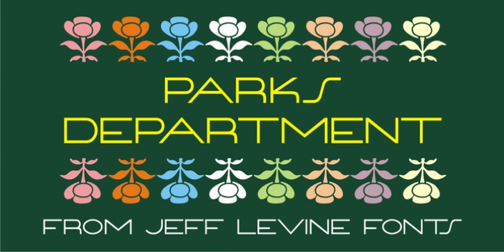 Parks Department JNL font preview