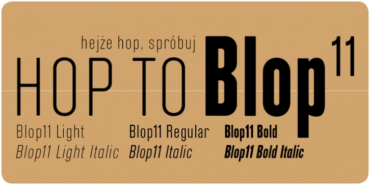 Blop11 font preview