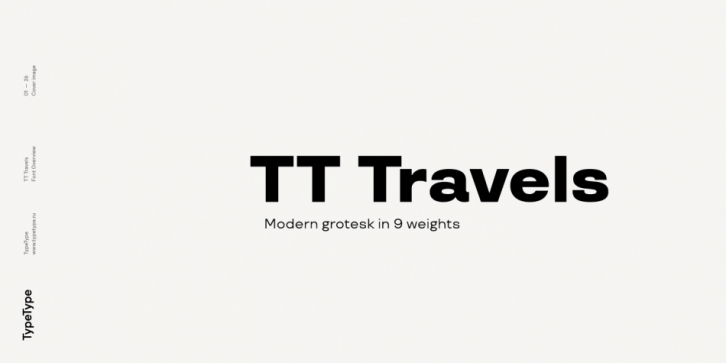 TT Travels font preview
