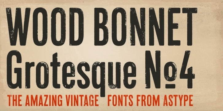 Wood Bonnet Grotesque No 4 font preview
