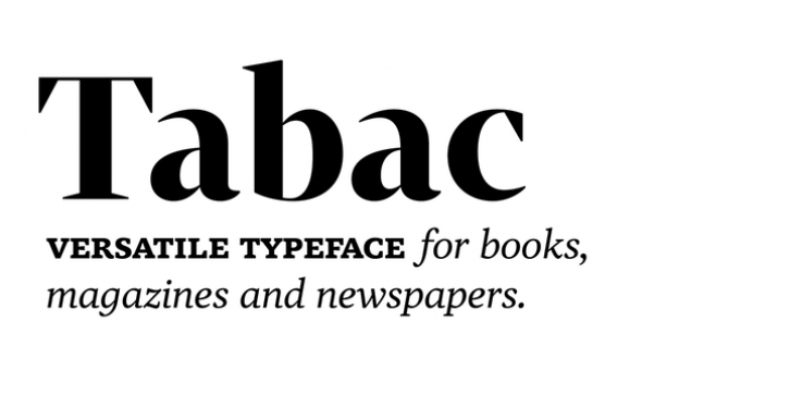 Tabac font preview