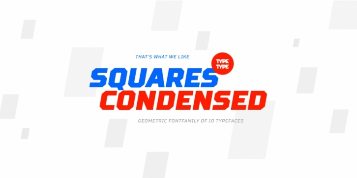 TT Squares Condensed font preview