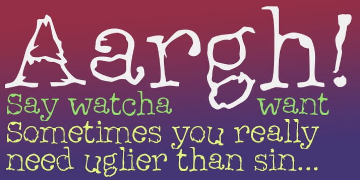 Aargh! font preview