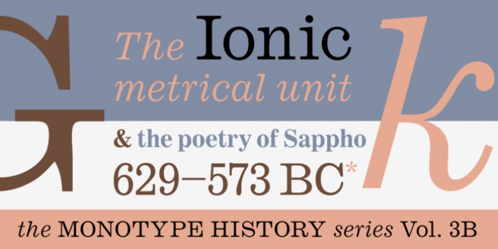 Monotype Ionic font preview
