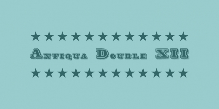 Antiqua Double 12 font preview