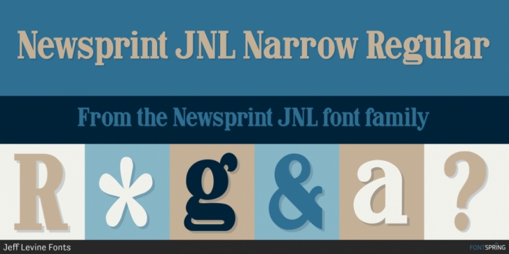 Newsprint JNL font preview