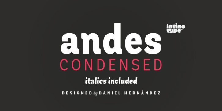 Andes Condensed font preview