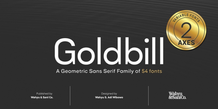 Goldbill font preview