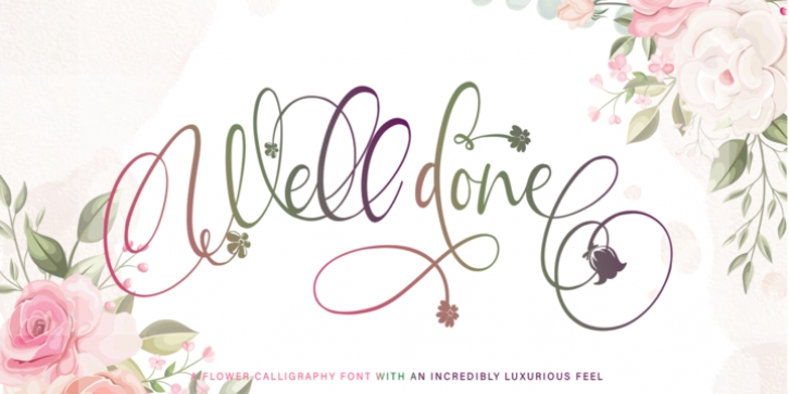Well Done font preview