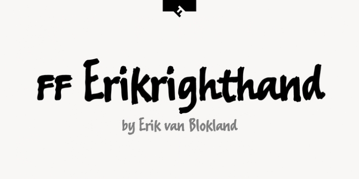 FF Erikrighthand font preview