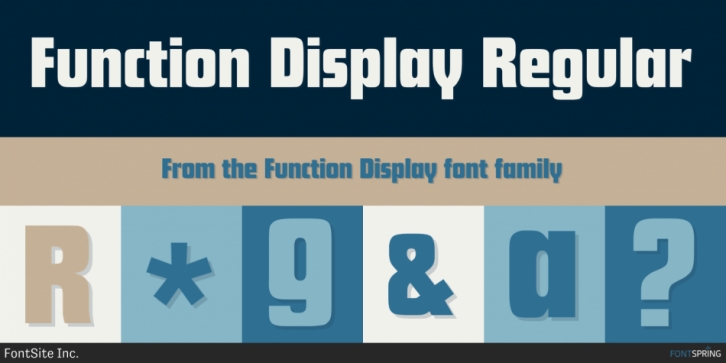 Function Display font preview