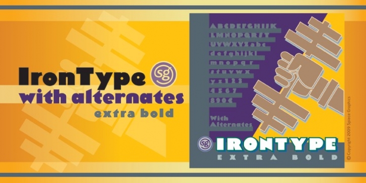 IronType SG font preview