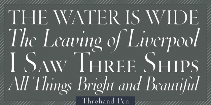 Throhand Pen font preview