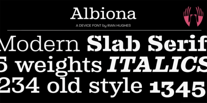 Albiona font preview