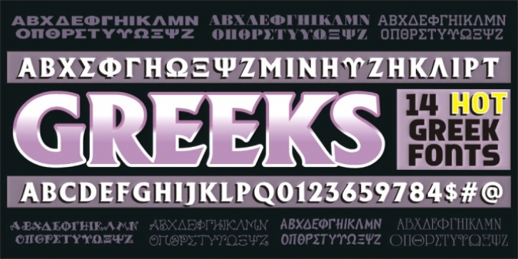 Greek Font Set #1 font preview
