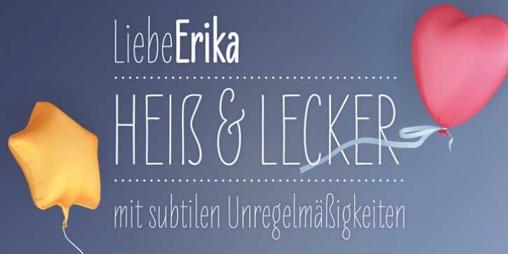LiebeErika font preview