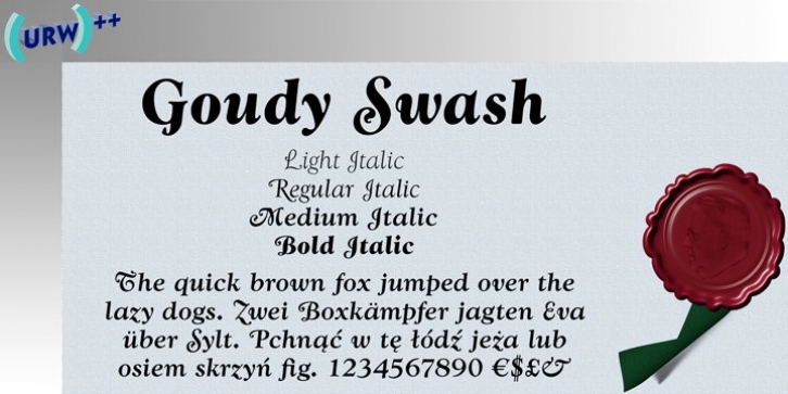 WTC Goudy Swash font preview