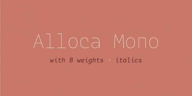 Alloca Mono font preview
