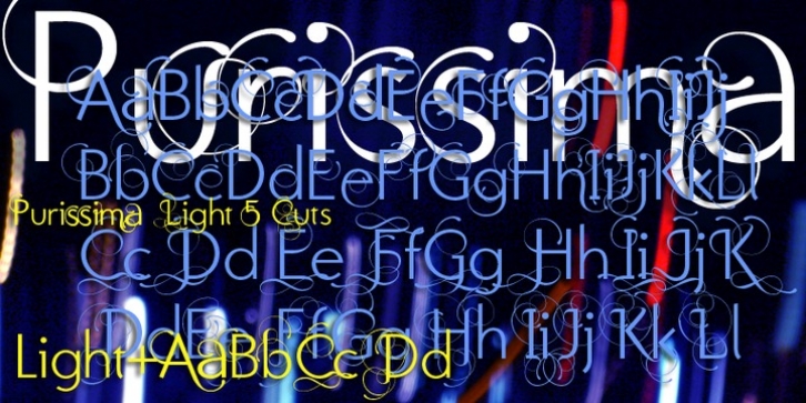 Purissima Light font preview
