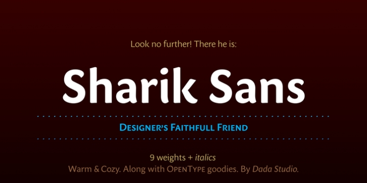 Sharik Sans font preview