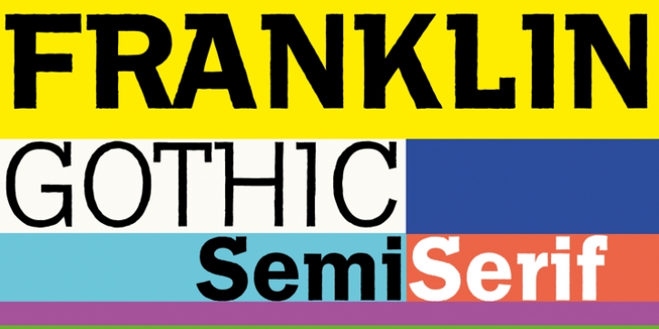 Franklin Gothic Raw Semi Serif font preview