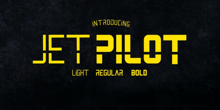 Jet Pilot font preview
