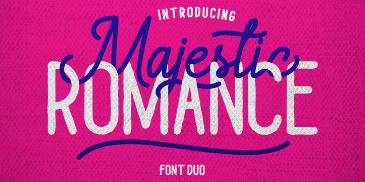 Majestic Romance font preview