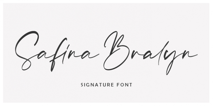 Safina Bralyn font preview