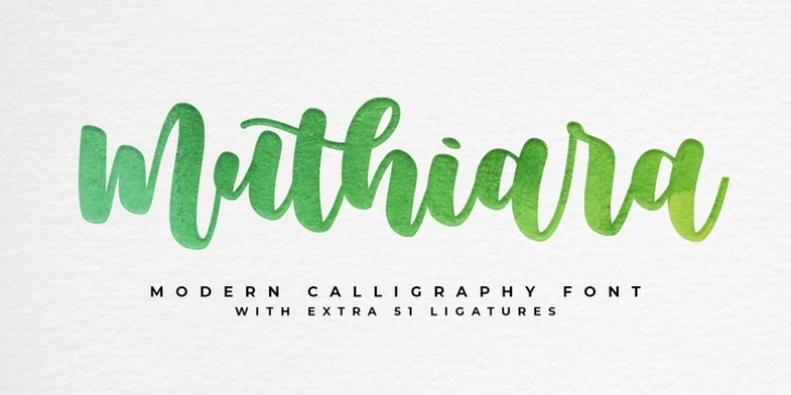 Muthiara font preview