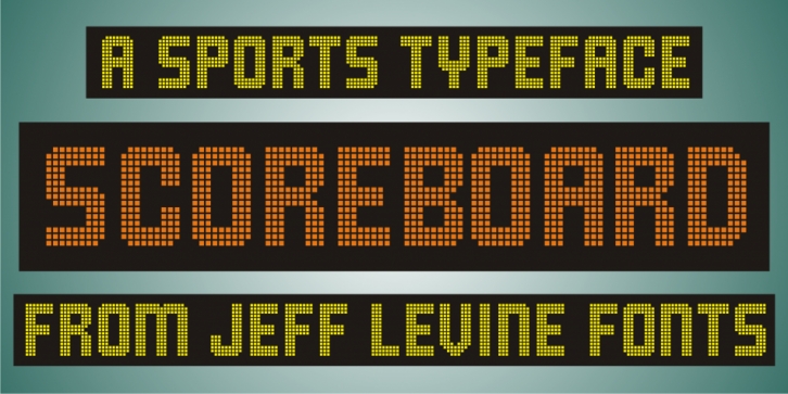 Scoreboard JNL font preview