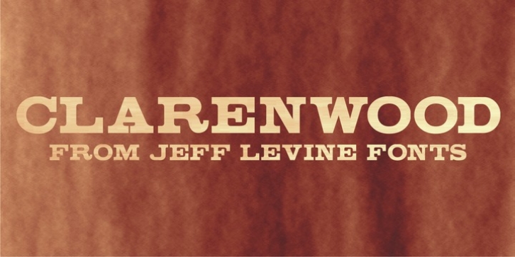 Clarenwood JNL font preview