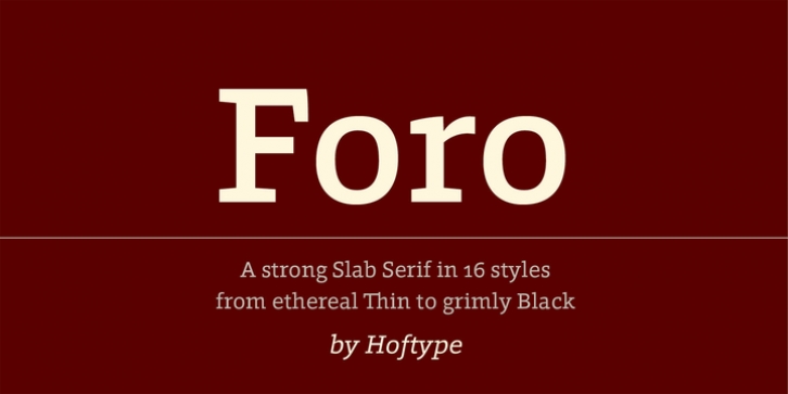 Foro font preview