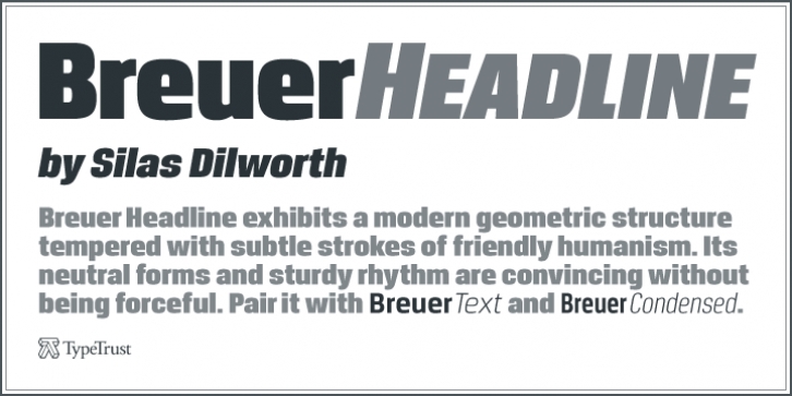 Breuer Headline font preview