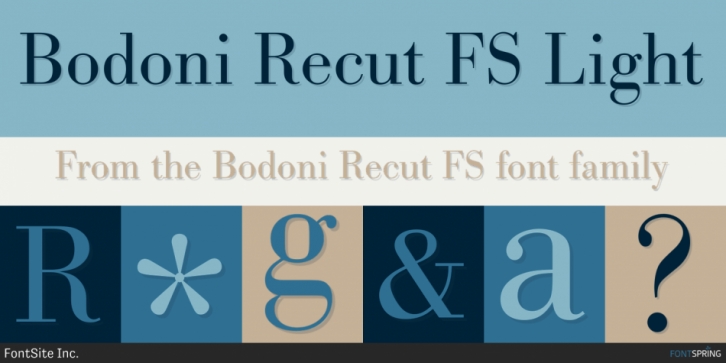Bodoni Recut FS font preview