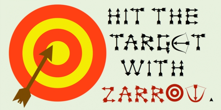 Zarrow font preview