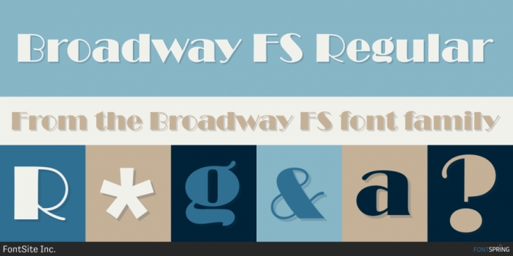 Broadway FS font preview