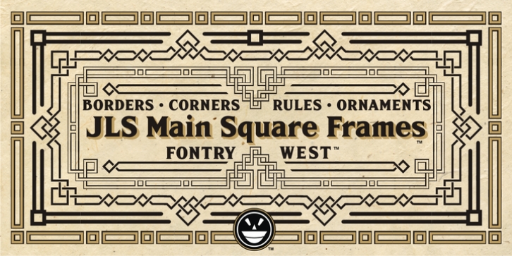 JLS Main Square Frames font preview